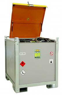 Cuve Gasoil Acier ADR 980L avec Pompe 12/24V Chantier