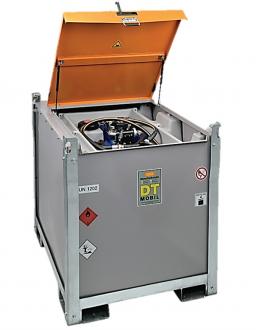 Cuve Gasoil BTP 980L Acier avec Pompe 12V Mobile