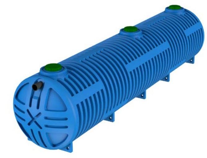 Déversoir d’orage 22000L double paroi avec régulateur