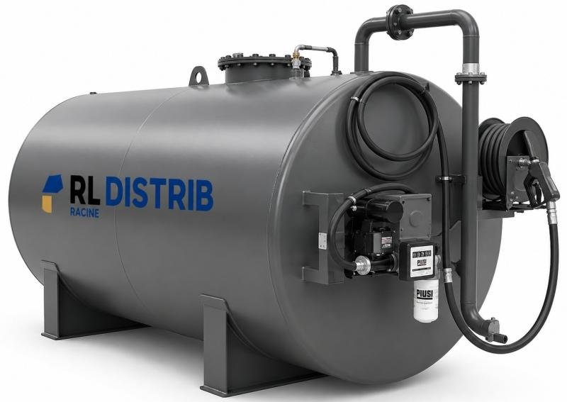 Cuve acier avec pompe GNR, Gasoil et Fioul - 5000L