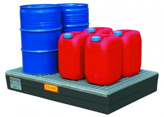 Bac rétention polyester 150 L caillebotis