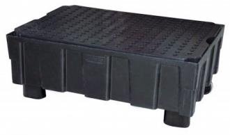 Bac de rétention sur pieds avec caillebottis polyéthylène - 224 litres