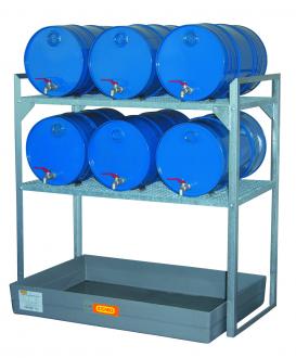 Rayonnage 360 - 6 fûts - Petits récipients