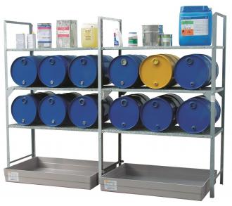 Rayonnage 540 - 12 fûts avec extension CEMO