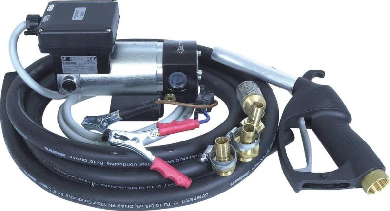 Kit pompe 12 Volt - Huile - Avec pistolet et tuyau