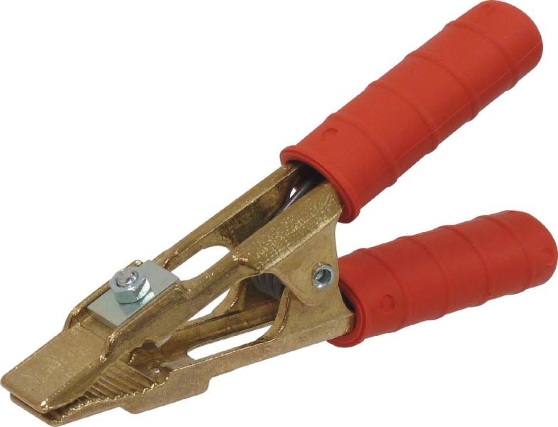 Pince laiton mors plat rouge - 250A - 143mm