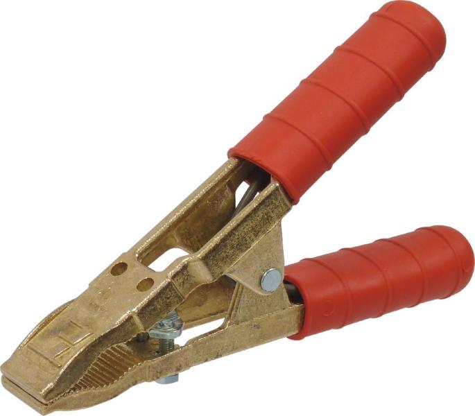 Pince laiton mors plat rouge 350A - 168mm