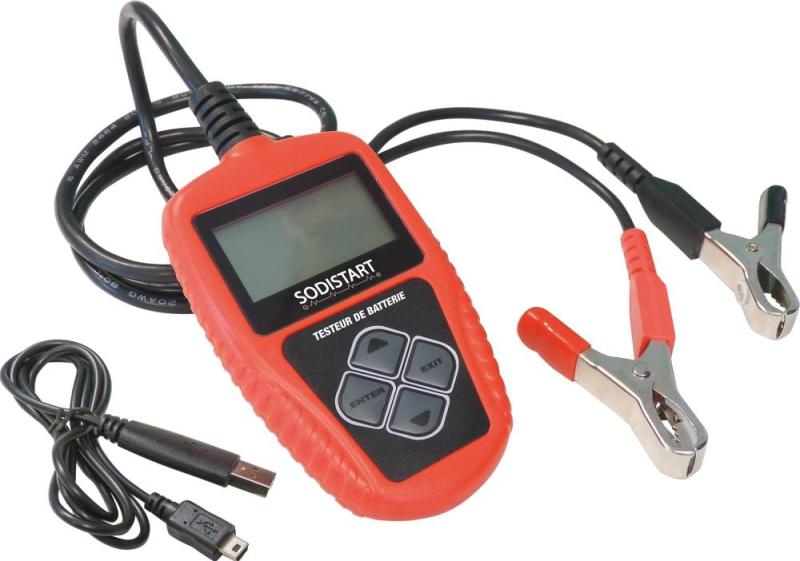 Testeur de batterie digital 12V - Test de charge et démarrage