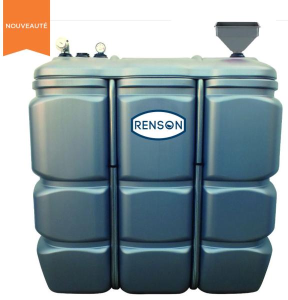 Cuve double paroi 1500 litres avec entonnoir pour huile usagée 