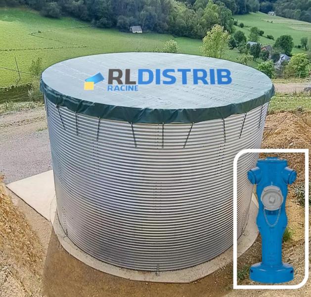 Réservoir incendie acier 240m³ poteau SDIS DECI