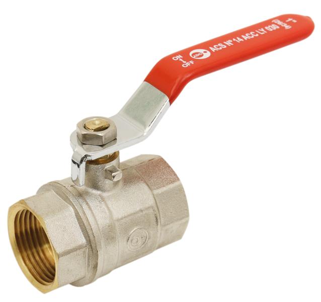 Vanne à sphère en laiton sortie femelle 1''1/4 - Ø33 mm
