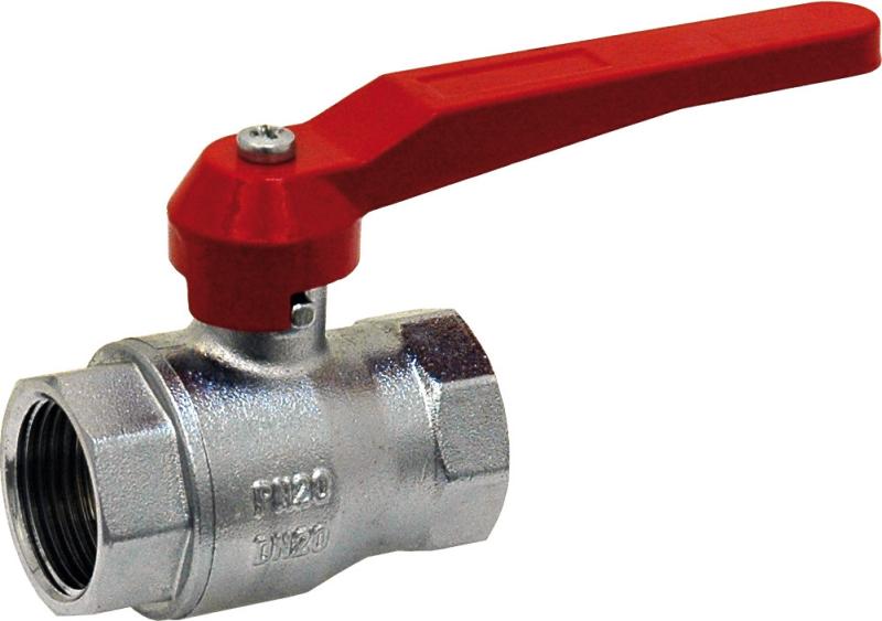 Vanne laiton chromé femelle poignée aluminium - Ø40mm - 1''1/2