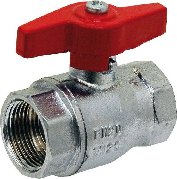 Vanne laiton chromé femelle poignée aluminium - Ø26mm - 1''