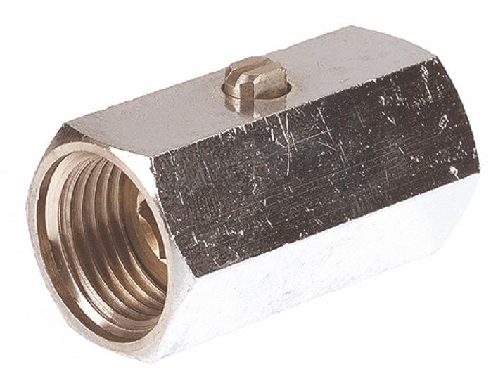 Vanne laiton mini femelle avec manœuvre tournevis  - Ø15mm - 1/2''