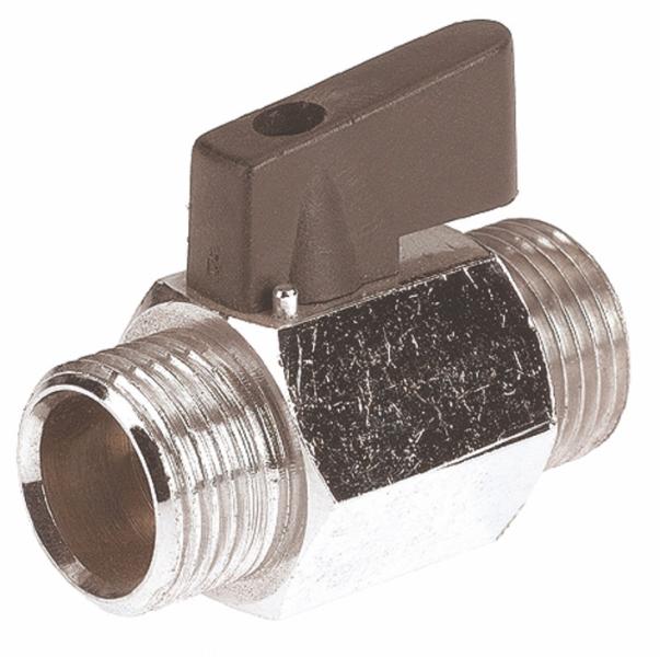 Vanne laiton mini mâle avec poignée papillon - Ø8mm - 1/4''