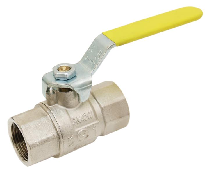 Vanne à sphère en laiton femelle - Série GAZ -  Ø20mm - 3/4''