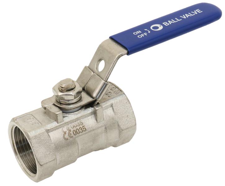 Vanne à sphère en inox femelle passage réduit - Ø33mm - 1''1/4