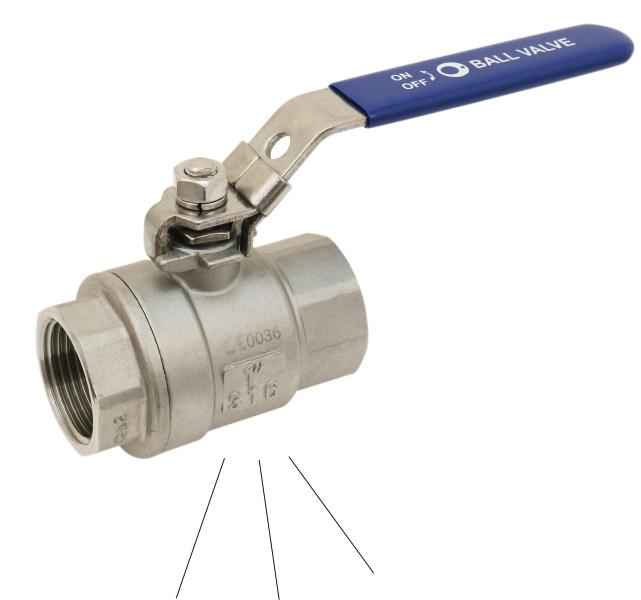 Vanne à sphère inox femelle à décompression - Ø8mm - 1/4''