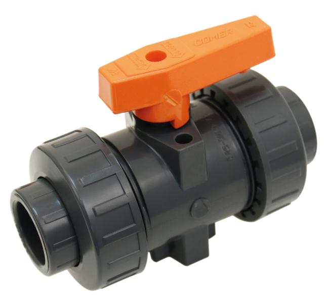 Vanne PVC à coller femelle avec joint EPDM - DN65 - Tube Ø75