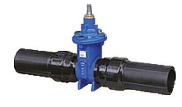 Vanne DN50 à Opercule avec embout raccord polyéthylène DN63