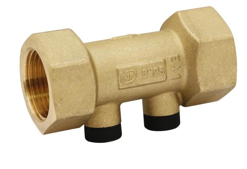 Clapet anti-pollution droit femelle - 2 bouchons polyamide - Ø15