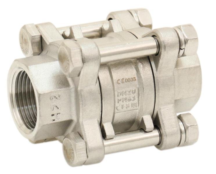 Clapet anti-retour inox sortie F/F à passage réduit - Ø50