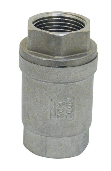 Clapet anti-retour inox sortie femelle - Toutes positions - Ø30