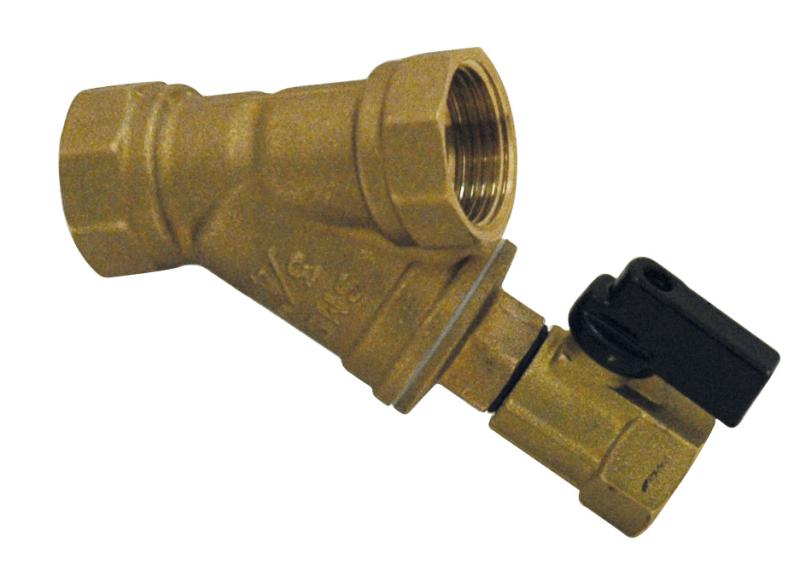 Filtre format Y en laiton sortie femelle avec robinet  - DN25