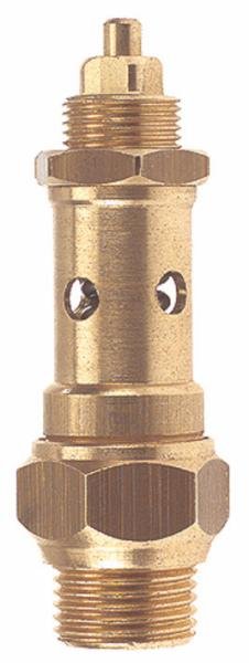 Soupape air comprimé tarée et plombée, clapet PTFE - Ø15