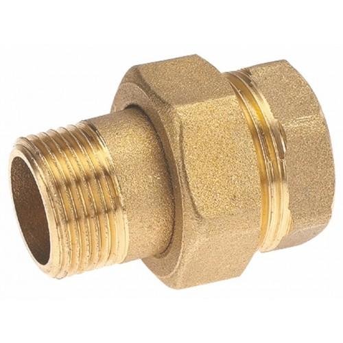 Raccord union laiton mâle - femelle joint plat- Ø50