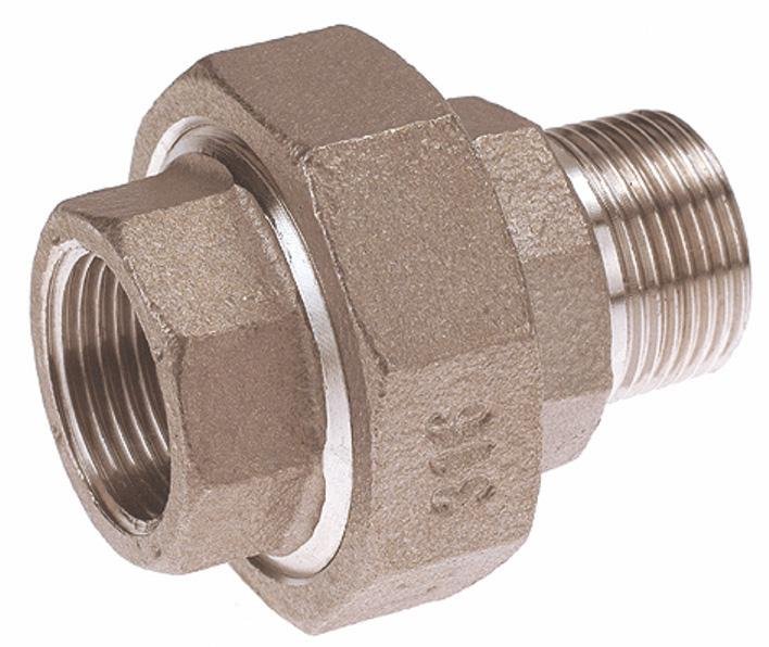 Raccord union en inox sortie mâle-femelle - Ø40 mm