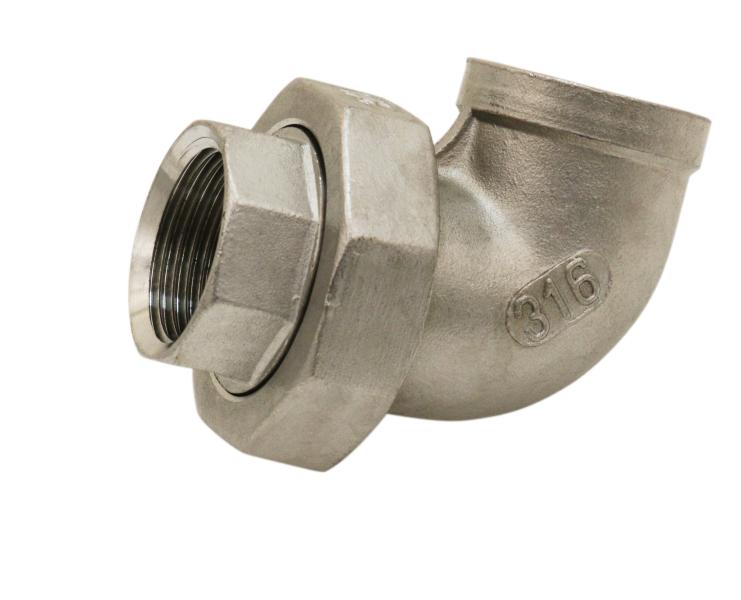 Coude union en inox sortie femelle-femelle - Ø20 mm
