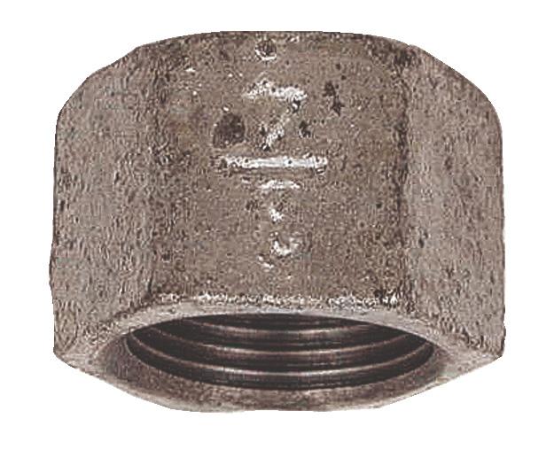 Bouchon femelle hexagonal en fonte galvanisée - Ø65