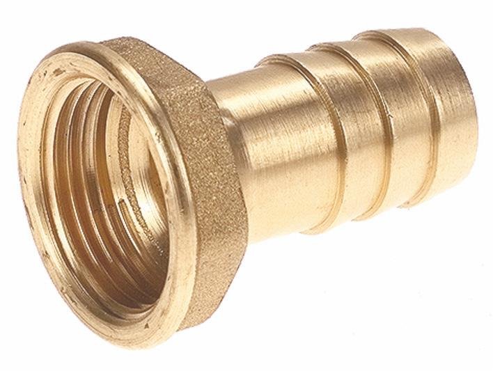 Raccord femelle laiton cannelé pour tuyau - Ø50