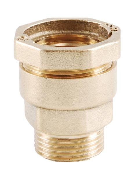 Raccord union mâle en laiton droit pour tuyau PE - Ø32x25