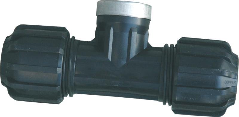 Raccord en Té PE sortie femelle  -Ø21-27 x 1''