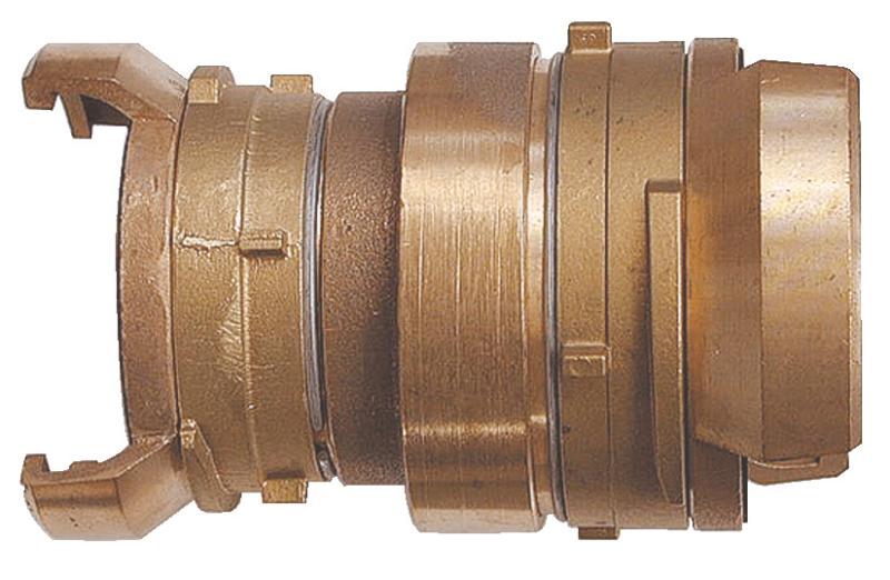 Raccord pompier en bronze sortie avec réduction- Ø65x40