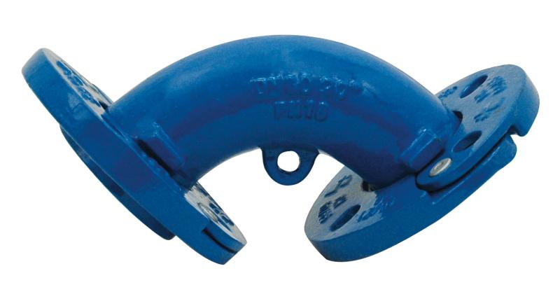 Coude 90° en fonte à brides orientables - Ø125