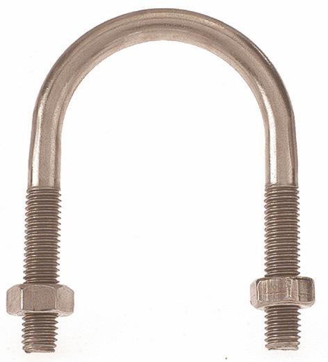 Etrier de fixation avec 2 écrous montés en inox - Ø76