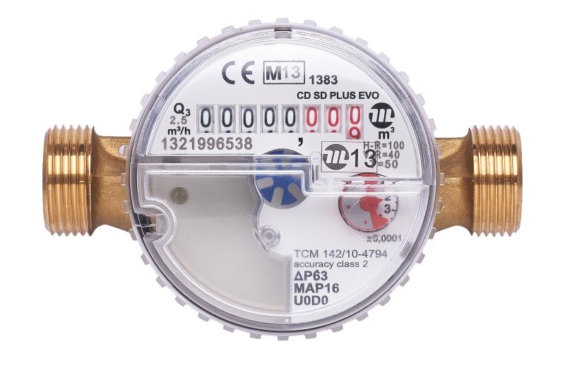 Compteur eau froide pré-équipé télérevage DN20 - 1''