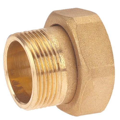 Raccord laiton sortie mâle avec écrou prisonnier - 15x12