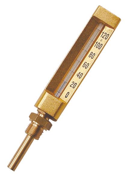 Thermomètre industriel droit 1/2'' - Mâle  - (0 +120°C) 