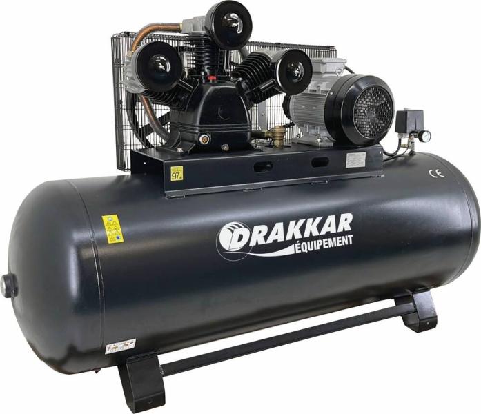 Compresseur Drakkar 500L 10bar 10CV à courroie