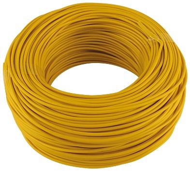 Couronne 100M Câble Monoconducteur 1mm² - Jaune