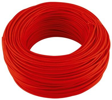 Couronne 100M Câble Monoconducteur 1,5 mm² - Rouge