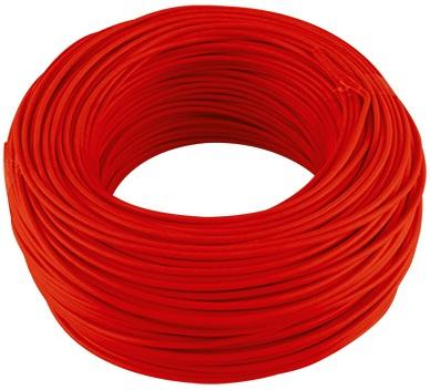 Couronne 100M Câble Monoconducteur 2,5 mm² - Rouge