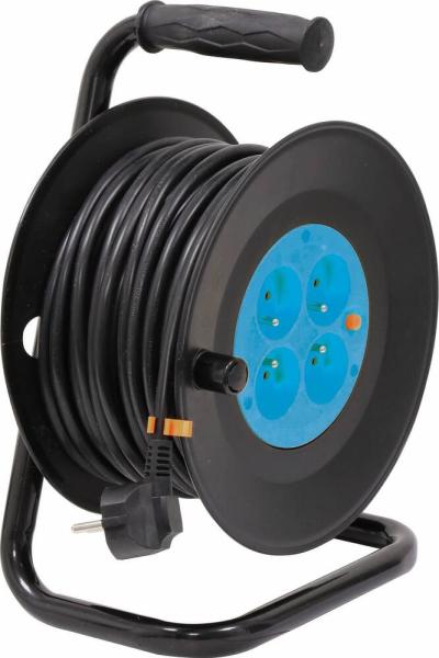 Enrouleur Électrique HO5VV-F 25 Mètres 3G1,5mm² 230V – 4 Prises
