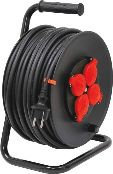 Enrouleur Électrique HO7RN-F 40m 3G1,5mm² 230V 4 Prises - DRAKKAR