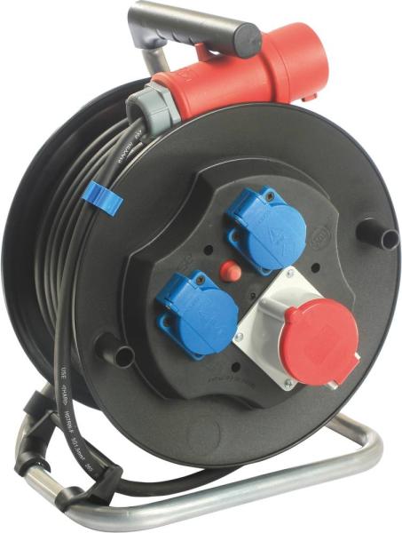 Enrouleur Électrique HO7RN-F 20m 5G2,5mm² 230/400V 3 Prises 