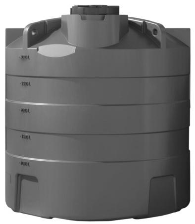 Cuve à eau cylindrique verticale 3000 litres GRISE - Version Nue